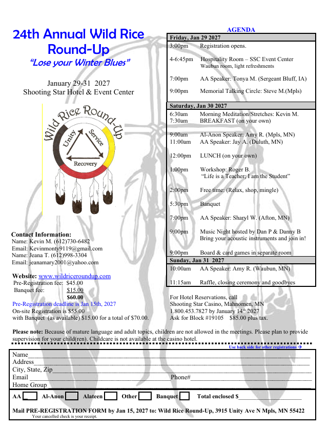 Wild Rice Roundup Winter 2026 FLYER
